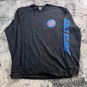 Santa Cruz Men's Long Sleeve T-Shirt Blue Vintage Y2K, Size Medium